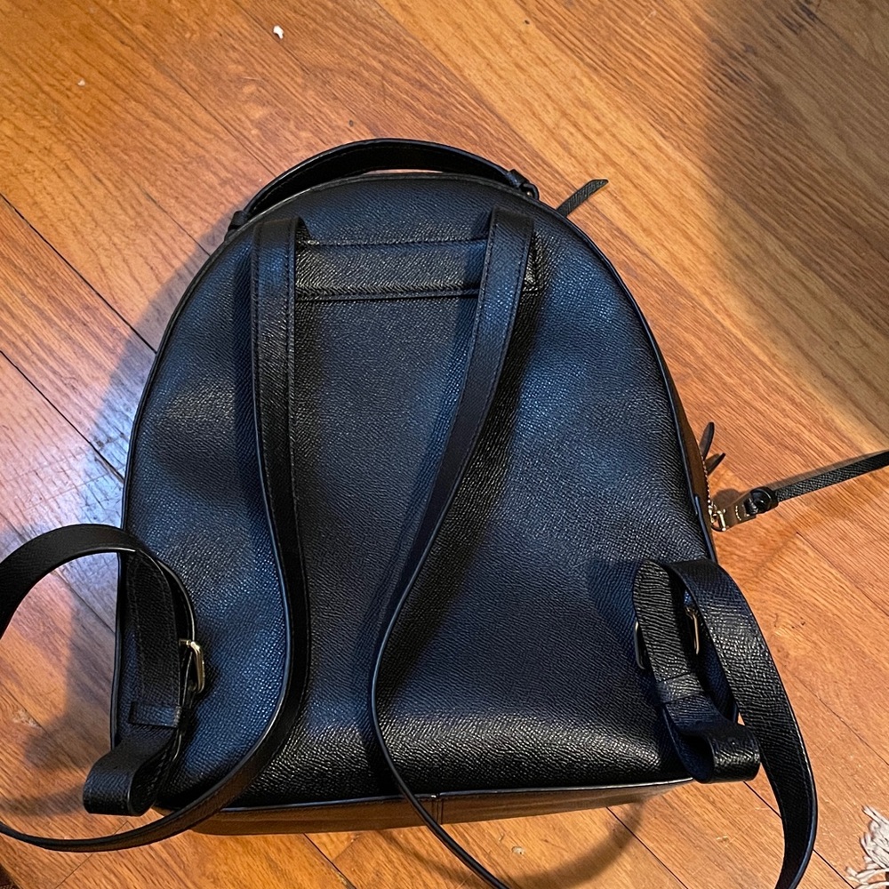 Coach Midnight Black Leather Backpack - Picture 4 of 6